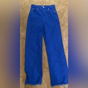Celebrity pink royal blue flare pants
